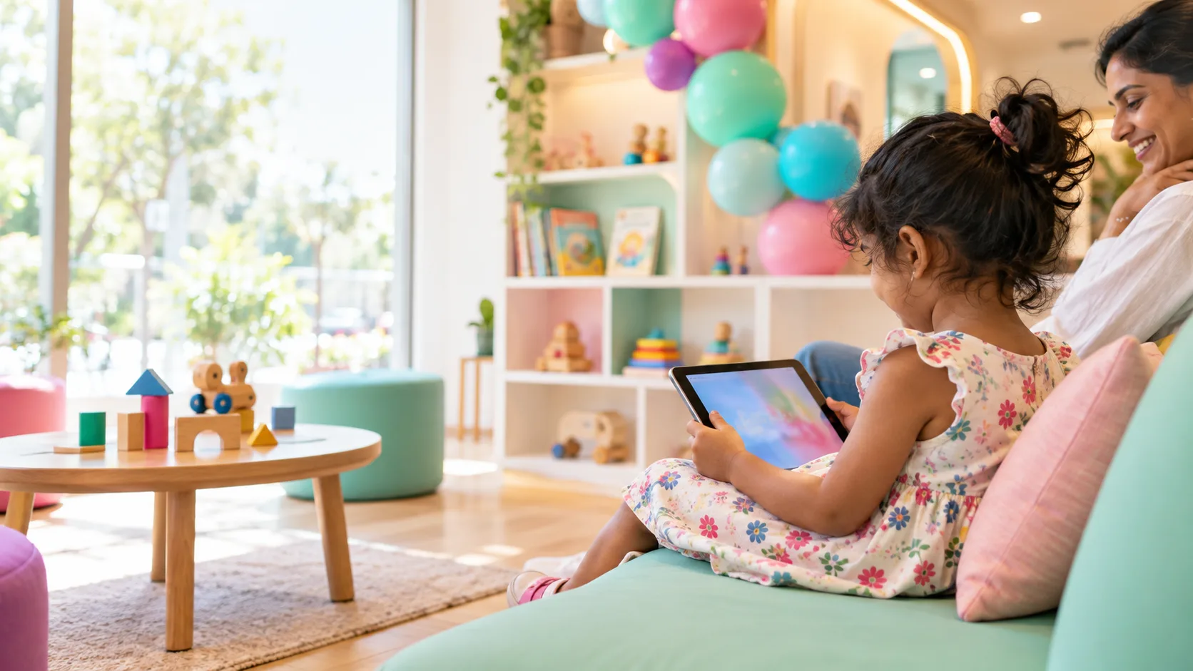 Colorful Poodo kids waiting games